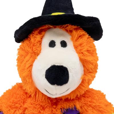Show full view: KONG Halloween Wild Knots Witch Bear Squeaky Plush Dog Toy, Orange, Small/Medium slide 2 of 6