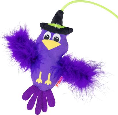 Show full view: KONG Halloween Teaser Crow Plush Cat Toy with Catnip, Purple slide 2 of 4