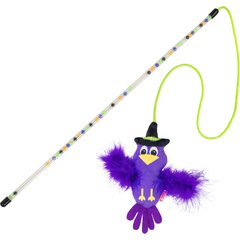 KONG Halloween Teaser Crow Plush Cat Toy with Catnip, Purple