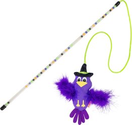 KONG Halloween Teaser Crow Plush Cat Toy with Catnip, Purple