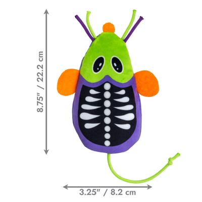 Show full view: KONG Halloween Refillables Skeleton Mouse Cat Toy with Catnip, Green slide 3 of 6