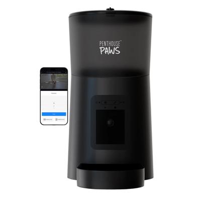 Show full view: Penthouse Paws Smart HD Automatic Dog & Cat Feeder, 6-L, Black slide 2 of 10