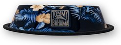 Tommy Bahama Pet Stainless Steel Dog Bowl, Navy Floral