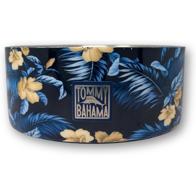 Tommy Bahama Pet Tommy Bahama Pet Double Insulated Stainless Steel Dog Bowl, Navy Floral