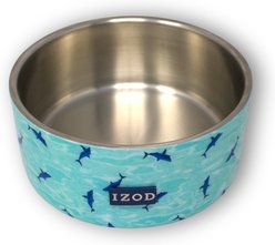 IZOD Pet Double Insulated Stainless Steel Dog Bowl, Shark Print slide 2 of 3