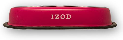 Show full view: IZOD Pet Stainless Steel Double Feeder Dog Bowl, Red slide 3 of 3