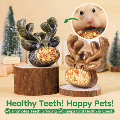 Show full view: TEEWY Christmas Reindeer Small Animal Chew Toys, 2 count slide 4 of 5