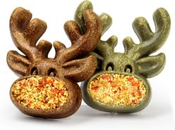 TEEWY Christmas Reindeer Small Animal Chew Toys, 2 count