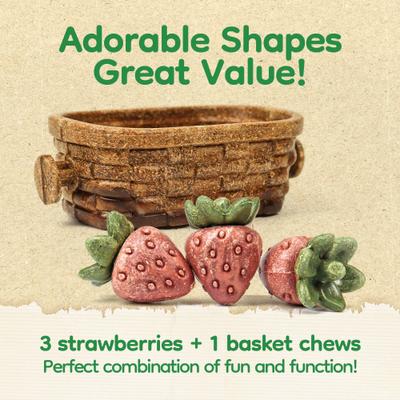 Show full view: TEEWY Strawberry Basket Small Animal Chew Toys, 4 count slide 3 of 5