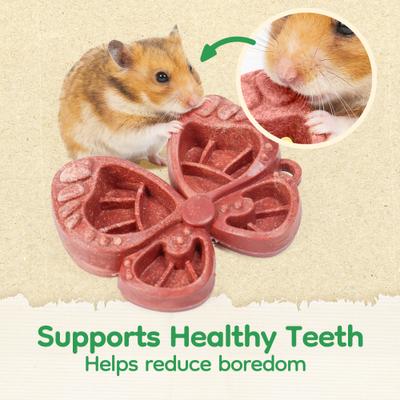 Show full view: TEEWY Butterfly Shaped Small Animal Chew Toy & Edible Feeder, Red slide 4 of 5