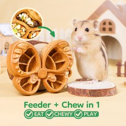 TEEWY Butterfly Shaped Small Animal Chew Toy & Edible Feeder, Orange slide 2 of 5