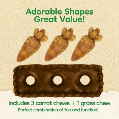 Show full view: TEEWY Crass Patch & Carrots Small Animal Chew Toy Set, 4 count slide 3 of 5
