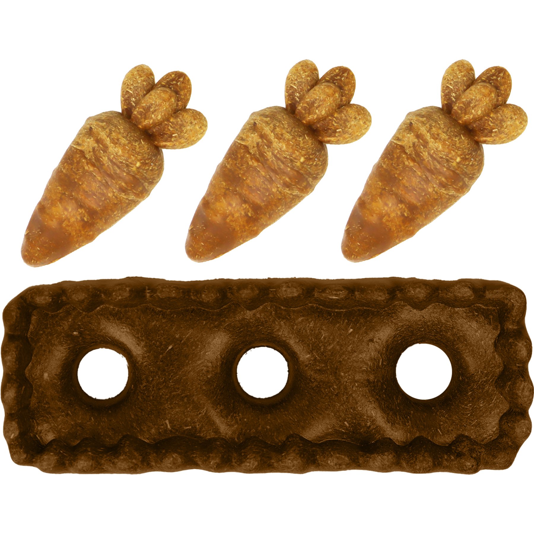 TEEWY Crass Patch & Carrots Small Animal Chew Toy Set, 4 count