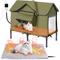 Show in main carousel: Ownpets Coated-Metal Outdoor Heated Cat House, Olive Green, X-Large slide 2 of 9