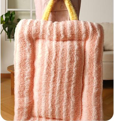Show full view: Fairela Double Sided Plush Square Cat Bed Mat with Raised Edges, Medium, Pink slide 7 of 9