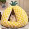 Show in main carousel: Fairela Pineapple-Shaped Covered Cat Camping Bed with Plush Cushion, Yellow, Medium slide 8 of 9