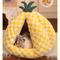Show in main carousel: Fairela Pineapple-Shaped Covered Cat Camping Bed with Plush Cushion, Yellow, Medium slide 6 of 9