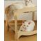 Show in main carousel: Fairela Two-Tier Cat Lounger Bed with Wooden Frame Hammock, Beige, Large slide 6 of 9