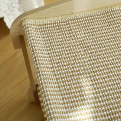 Show full view: Fairela Two-Tier Cat Lounger Bed with Wooden Frame Hammock, Beige, Large slide 8 of 9