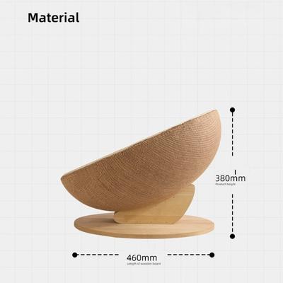 Show full view: Fairela Jute Rope Cat Scratcher Bed for Lounging & Claw Care, Beige, Large slide 8 of 9