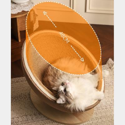 Show full view: Fairela Jute Rope Cat Scratcher Bed for Lounging & Claw Care, Beige, Large slide 7 of 9
