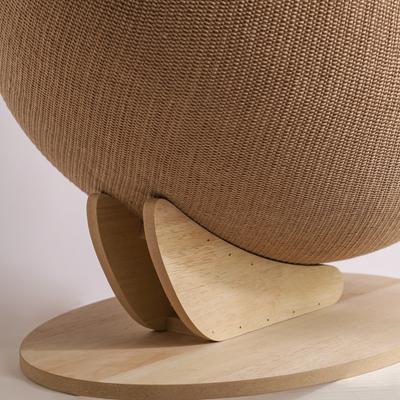 Show full view: Fairela Jute Rope Cat Scratcher Bed for Lounging & Claw Care, Beige, Large slide 4 of 9