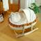Show in main carousel: Fairela French-Style Rocking Cat Bed with Wooden Stand & Canopy, White, Medium slide 4 of 9