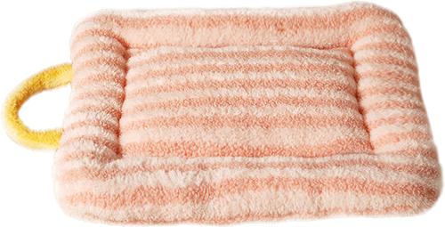 Show full view: Fairela Double Sided Plush Square Cat Bed Mat with Raised Edges, Medium, Pink slide 9 of 9