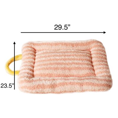 Show full view: Fairela Double Sided Plush Square Cat Bed Mat with Raised Edges, Medium, Pink slide 8 of 9