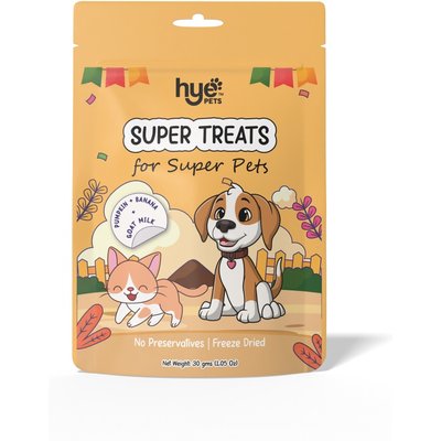 HYE Pets HYE Pets Super Treats for Super Pets Goat Milk, Pumpkin, & Banana Freeze-Dried Dog Food, 1.05-oz