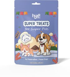 hye PETS Super Treats for Super Pets Goat Milk, Blueberry, & Banana Freeze-Dried Dog Food, 1.05-oz slide 1 of 7