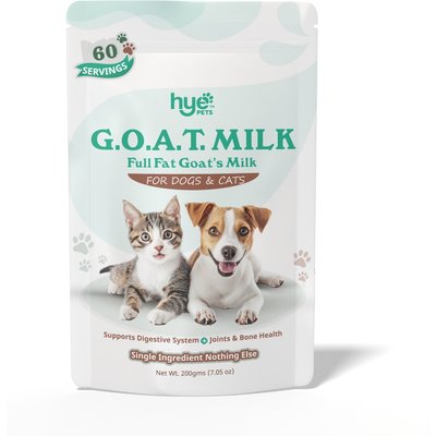HYE Pets HYE Pets Whole Goat Milk Powder Digestive Health Powder Supplement Dog Food Topper, 7.05-oz