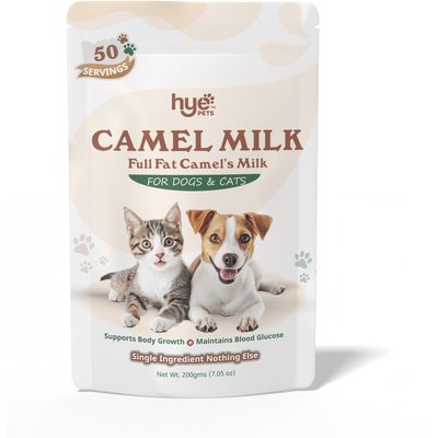 HYE Pets HYE Pets Whole Camel Milk Powder Diabetic Support Powder Supplement Dog Food Topper, 7.05-oz