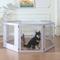 Show in main carousel: RYPetmia Heavy Duty Clear Acrylic Dog, Cat & Small Pet Playpen, Medium: 31.5-in, White slide 1 of 9