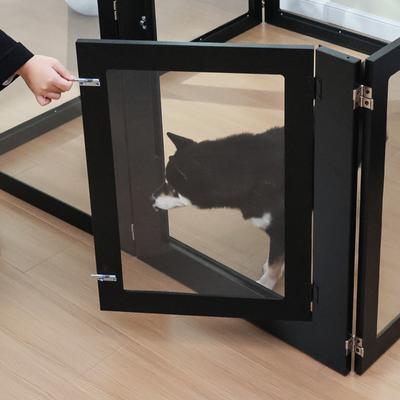 Show full view: RYPetmia Heavy Duty Clear Acrylic Dog, Cat & Small Pet Playpen, Medium: 31.5-in, Black slide 8 of 9