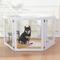 Show in main carousel: RYPetmia Heavy Duty Clear Acrylic Dog, Cat & Small Pet Playpen with Door, Small, 6-panel, White slide 10 of 10