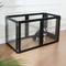 Show in main carousel: RYPetmia Heavy Duty Clear Acrylic Dog, Cat & Small Pet Playpen with Door, Small, 6-panel, Black slide 8 of 10