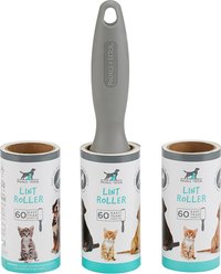 Pounce + Fetch Heavy Duty Lint Roller with Two Refills Pet Hair Remover, 180 sheets
