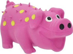 Multipet Latex Polka Dot Globlet Squeaky Pig Dog Toy, Color Varies, 4-in, 1 count slide 1 of 3