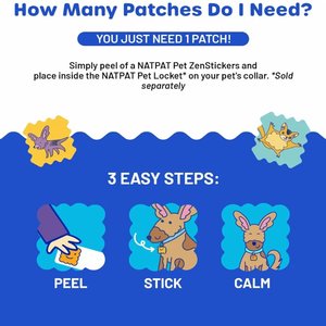 NATPAT Pet Zen Vapor Stickers Natural Calming Aromatherapy for Dogs, 28 stickers