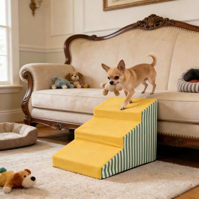 Show full view: Wisfor High-Density Foam Dog Stairs with Washable Cover, 3 Step slide 2 of 10