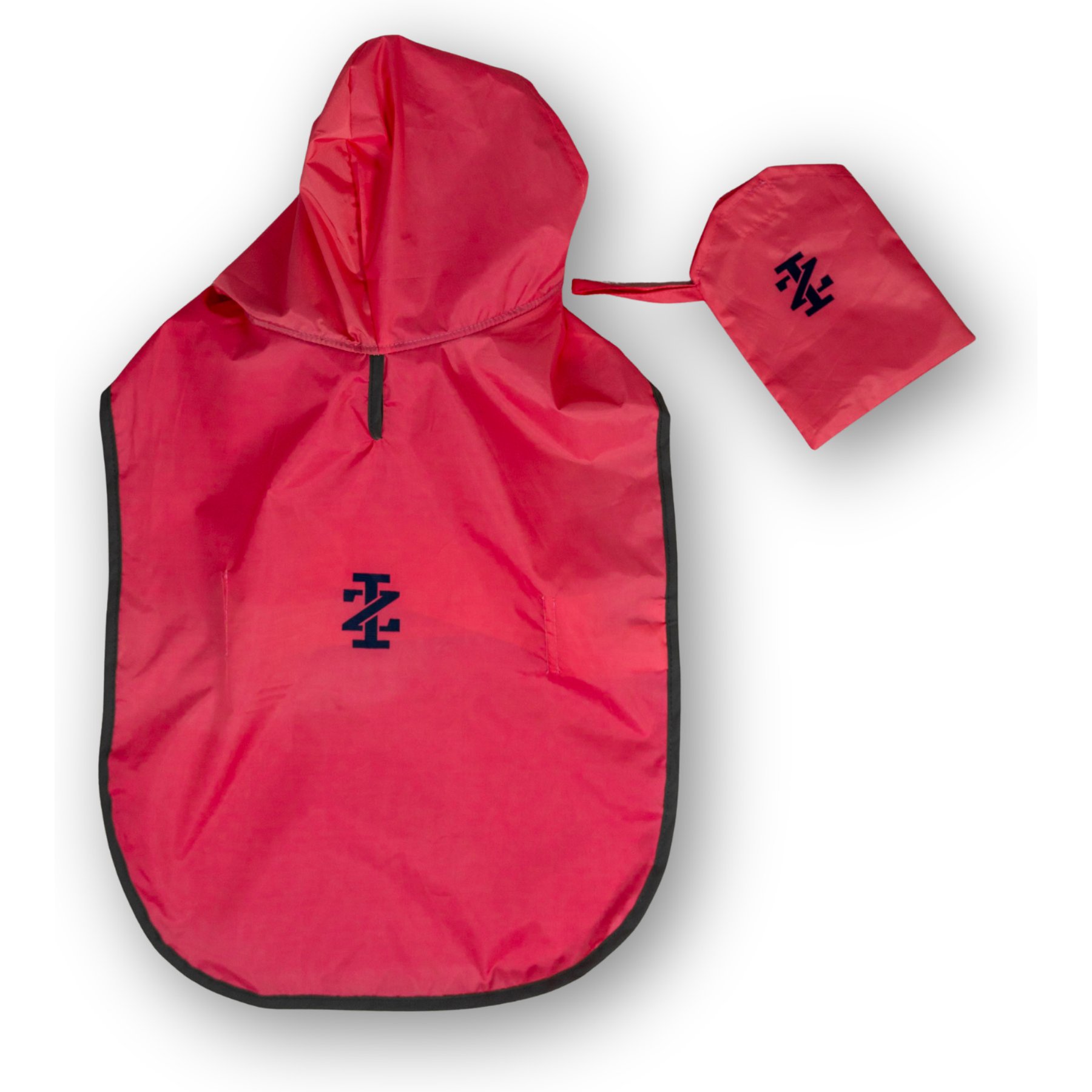 IZOD Pet Dog Packable Raincoat, Watermelon, Small