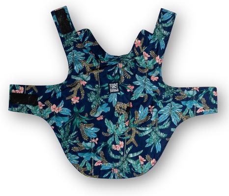Show full view: Tommy Bahama Pet Frandy Dog Raincoat, Navy Floral, X-Large slide 3 of 4