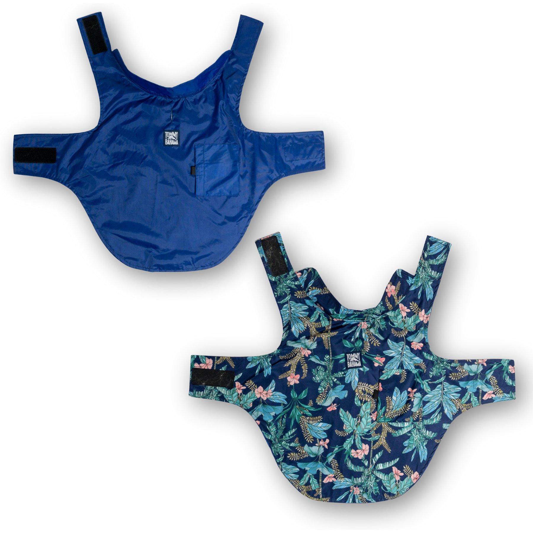 Tommy Bahama Pet Frandy Dog Raincoat, Navy Floral, Small