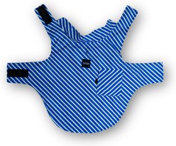 IZOD Pet Frandy Dog Raincoat, Blue/White Stripe, X-Large slide 2 of 3