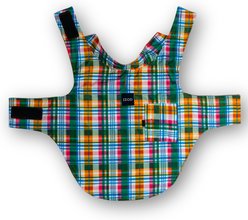 IZOD Pet Frandy Dog Raincoat, Multi Plaid, X-Small