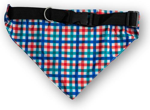 Show full view: IZOD Pet Dog Bandana, Multi Check, Small slide 3 of 4