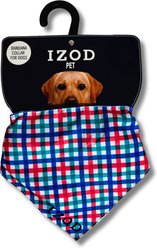 IZOD Pet Dog Bandana, Multi Check, Small