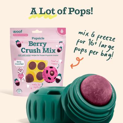 Show full view: Woof Pupsicle Mix Strawberry & Carob Lickable Dog Treats, 5.5-oz bag slide 5 of 8