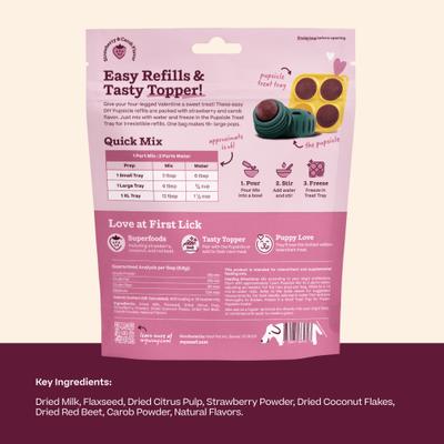 Show full view: Woof Pupsicle Mix Strawberry & Carob Lickable Dog Treats, 5.5-oz bag slide 3 of 8